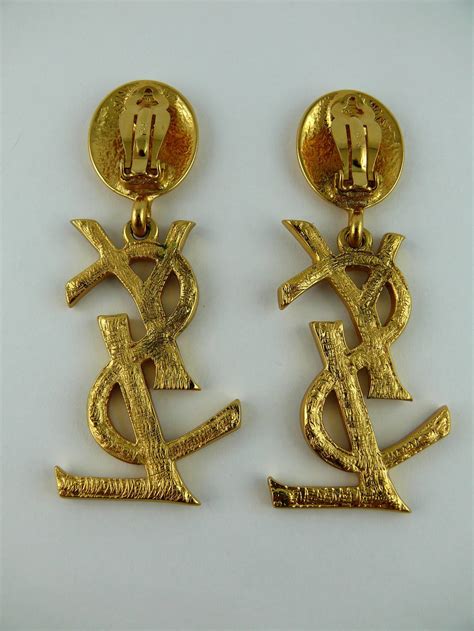 yves saint laurent vintage earrings|yves saint laurent gold earrings.